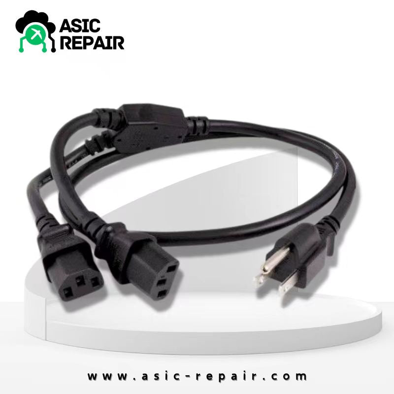 Antminer-AC-Power-Cord-US-Standard-Dual-C13-Plug-3x2.5mm-1.5m-Splitter-Cable-for-ASIC-Miner-to-Bitmain-Power-Supply